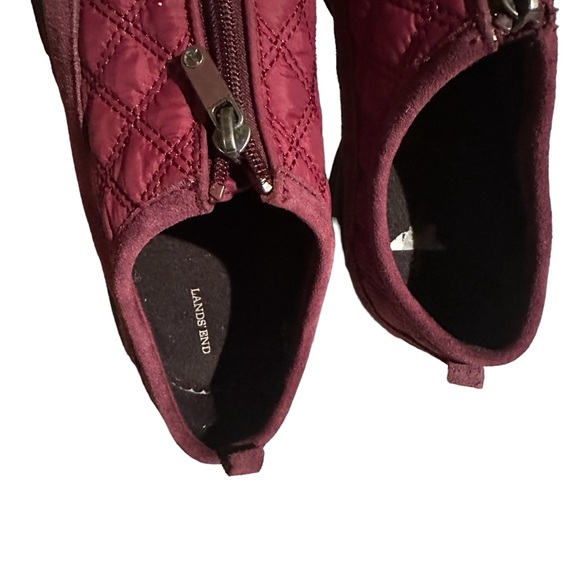 ❄️ Lands’ End slip-on shoe fleece lined Maroon Size 8.5 - Picture 11 of 15